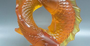 水晶精品擺設雙魚嬉戲